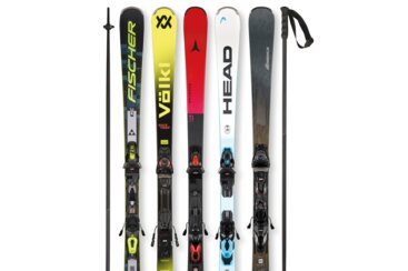 4 different Premium class ski models with poles