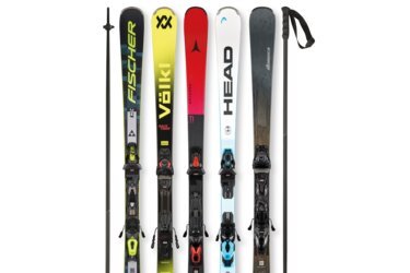 4 different Premium class ski models with poles