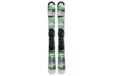 Skier TECNO Pro, Modell Apex 180, mit Bindungen.