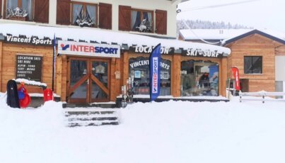 Intersport Vincent Sports Skiverleih im Schnee