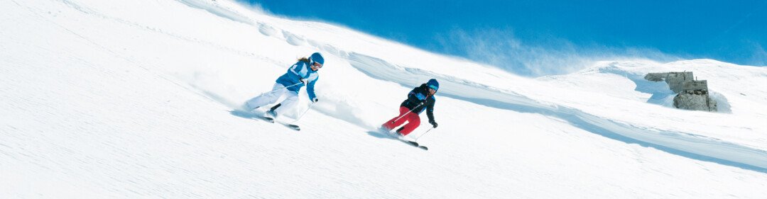 Skifahrer in den schönsten Skigebieten